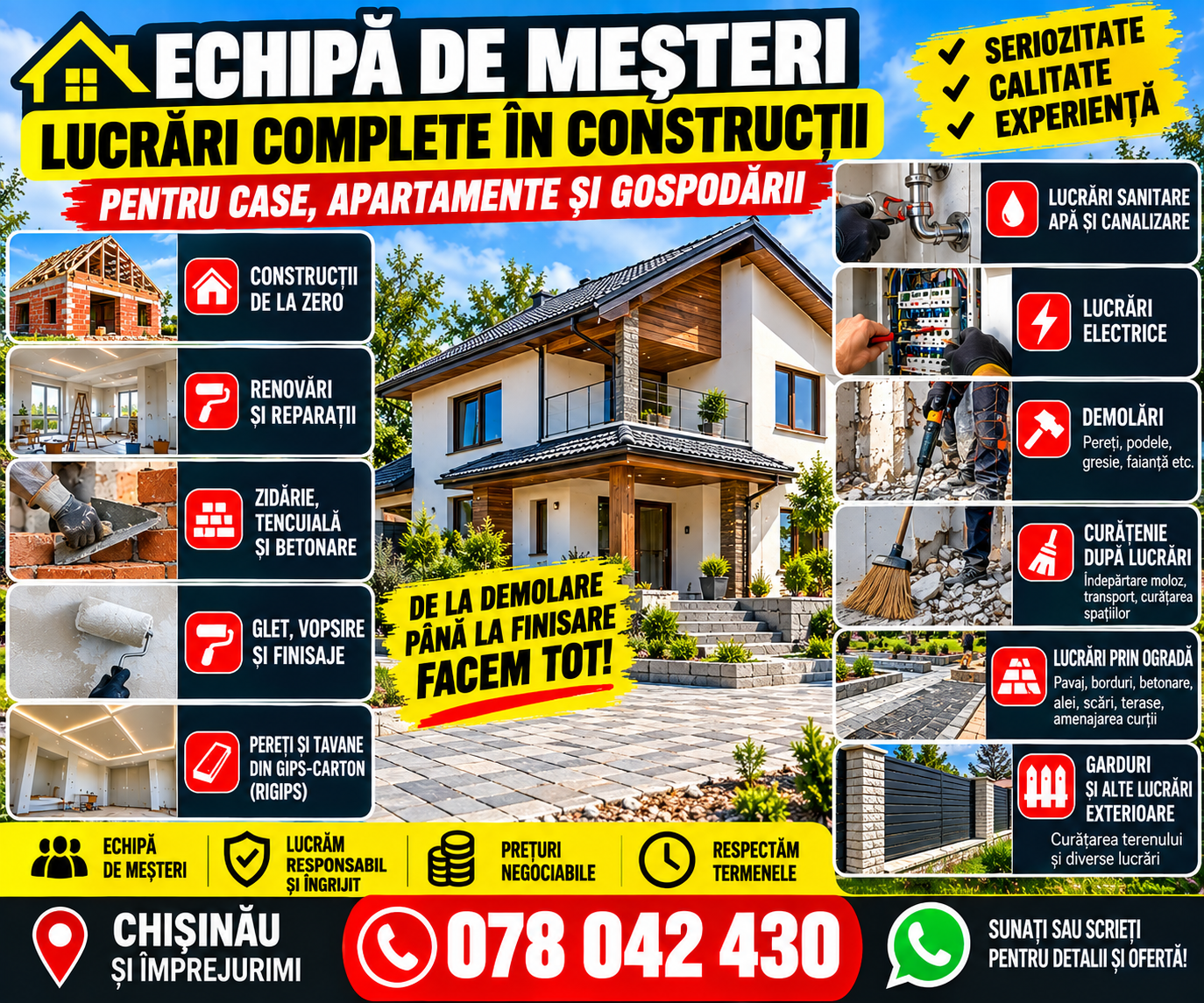 DE LA DEMOLARE PÂNĂ LA FINISARE – FACEM TOT