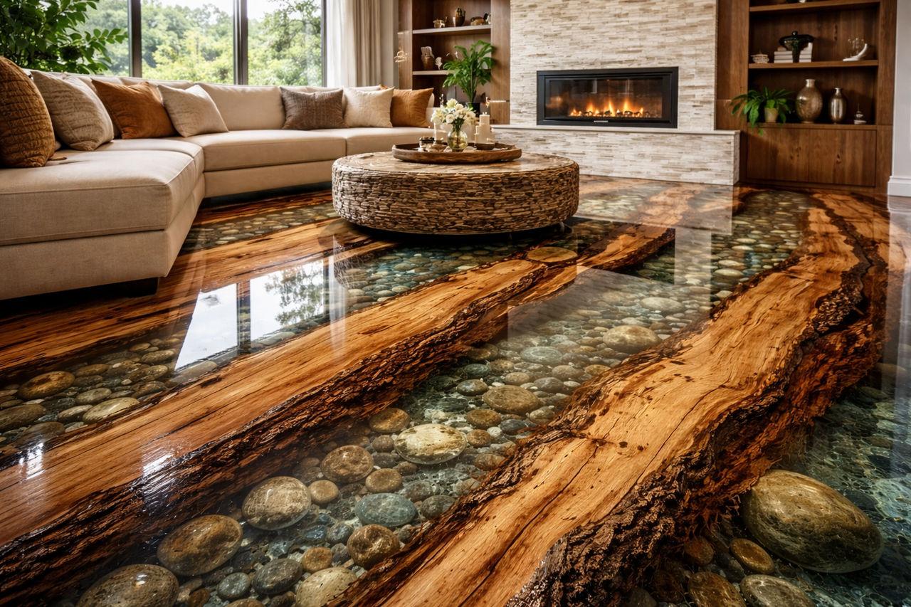 Podea (pardoseală) decorativă / Turnare epoxidică a podelelor